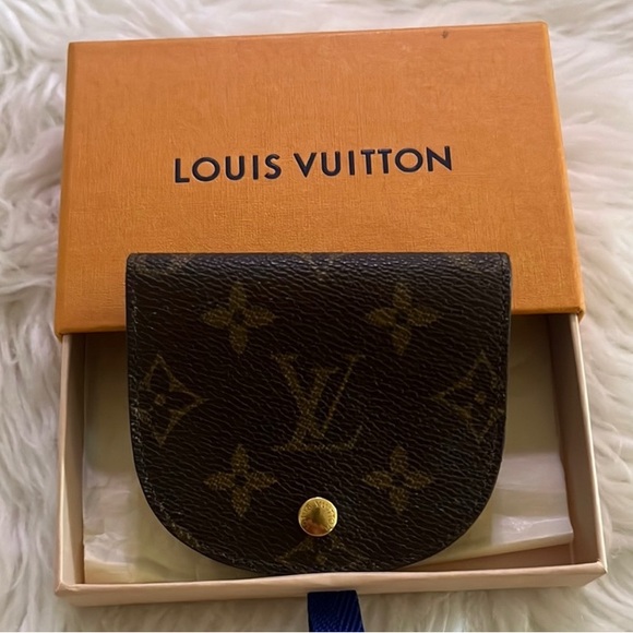 Louis Vuitton Brown and Gold Monogram Coin Pouch